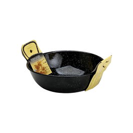 Garcima Sartén Honda La Ideal 28 cm Esmalte Vitrificado Antiácido Paella Valenciana 6 Unidades