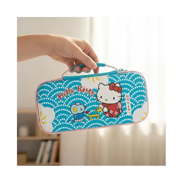 Konix Estuche Protector y de Transporte para Nintendo Switch 2 AABRR63020 con Estampado de Té Hello Kitty Azul