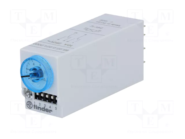 FINDER Relé de tiempo Serie 85 DPDT 24VAC/24VDC FINDER Relé de tiempo Serie 85 DPDT 24VAC/24VDC