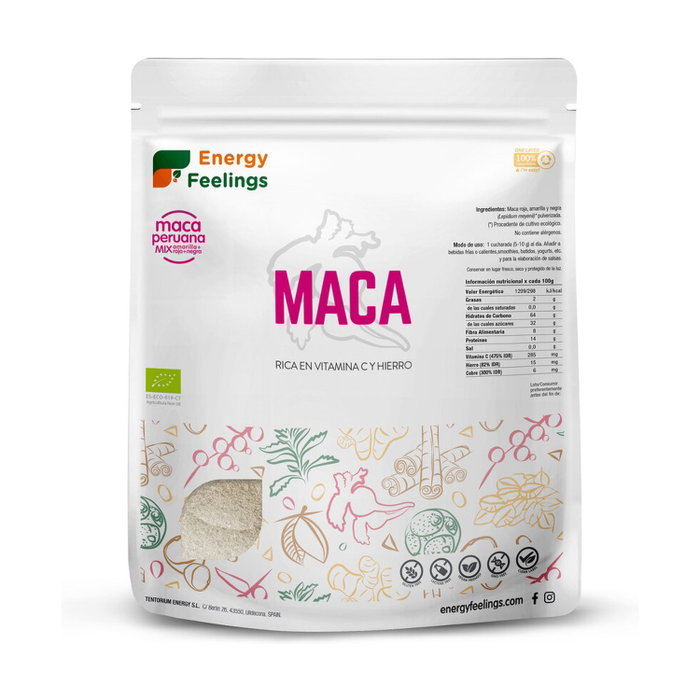 Energy Feelings Maca Eco en Polvo 1 kg - Suplemento de Fertilidad Natural de Perú Energy Feelings Maca Eco en Polvo 1 kg - Suplemento de Fertilidad Natural de Perú