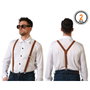 Gafas con Tirantes Marrones de Sol Disfraz Vintage Set 2 Piezas para Look Retro Steampunk