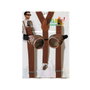 Gafas con Tirantes Marrones de Sol Disfraz Vintage Set 2 Piezas para Look Retro Steampunk