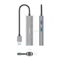 Aisens ASUC-4P035-GR Dock USB-A a Ethernet Gigabit + Hub 1xUSB-C + 2xUSB-A Gris