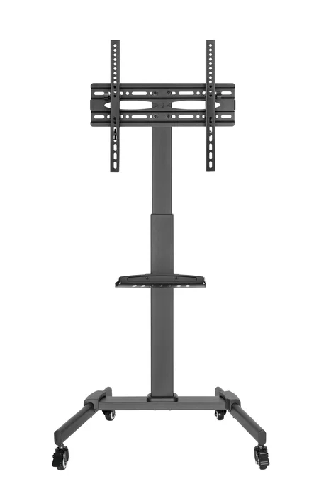 Fonestar STS-4244N Soporte de Suelo para TV de 32" a 65", Negro - Ajustable en Altura, con Ruedas y Frenos, Bandeja Multimedia, Compatible VESA hasta 400x400