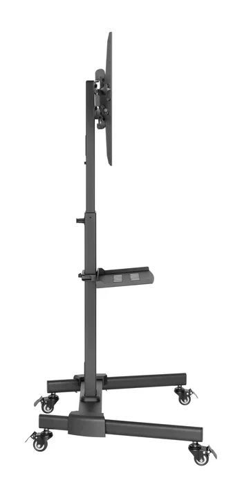 Fonestar STS-4244N Soporte de Suelo para TV de 32" a 65", Negro - Ajustable en Altura, con Ruedas y Frenos, Bandeja Multimedia, Compatible VESA hasta 400x400