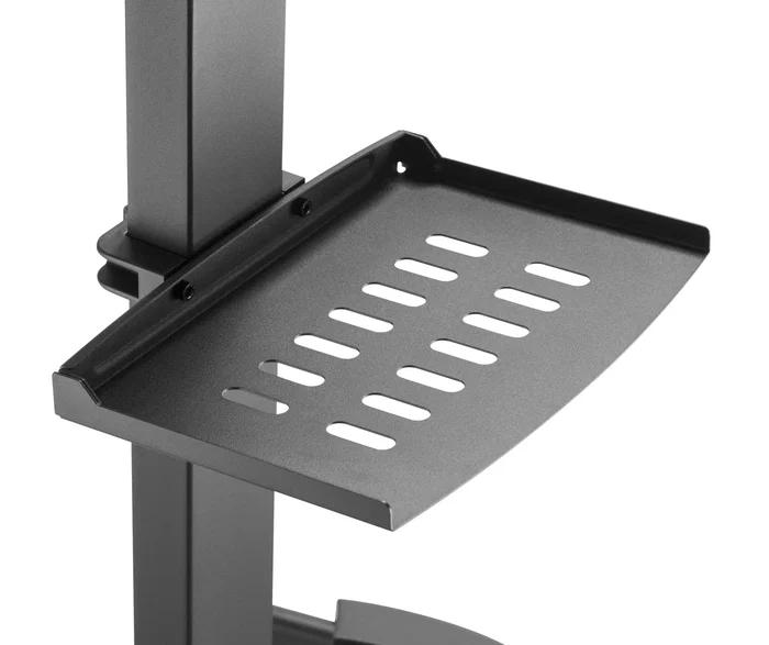 Fonestar STS-4244N Soporte de Suelo para TV de 32" a 65", Negro - Ajustable en Altura, con Ruedas y Frenos, Bandeja Multimedia, Compatible VESA hasta 400x400