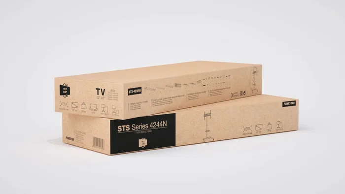 Fonestar STS-4244N Soporte de Suelo para TV de 32" a 65", Negro - Ajustable en Altura, con Ruedas y Frenos, Bandeja Multimedia, Compatible VESA hasta 400x400