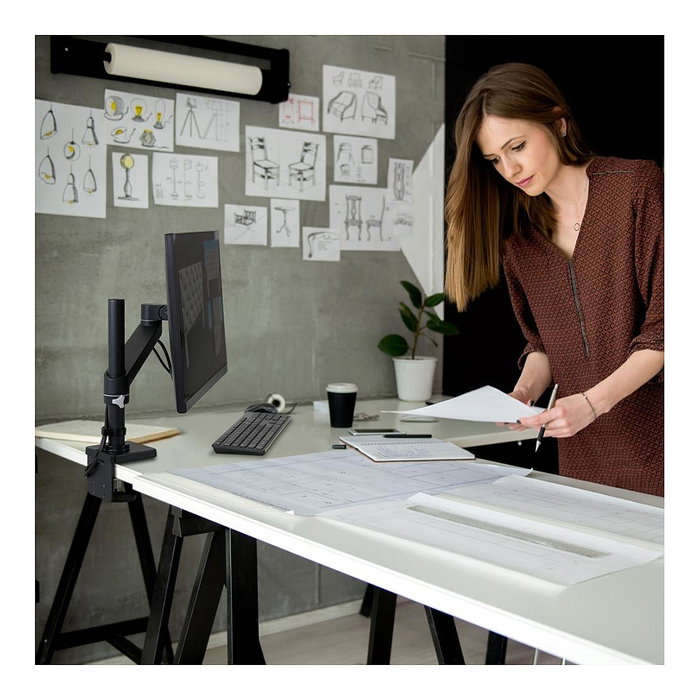 Ergotron Soporte de monitor 45-669-224, negro mate