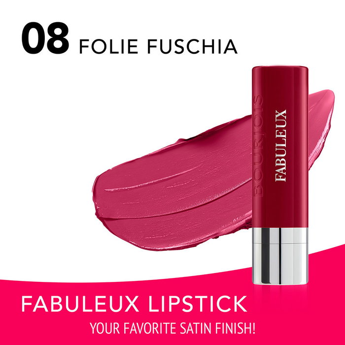 Bourjois ROUGE FABULEUX Lipstick #08-Folie Fuschia 2,4 g