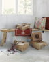 DKD Home Decor Portavelas de Teca Antiguo con Asa