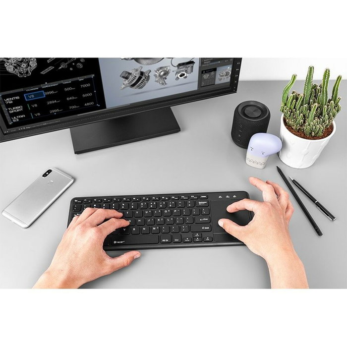 Tracer Smart RF Teclado Inalámbrico 75% con Touchpad Negro