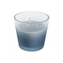 DKD Home Decor Vela de Cristal con Cera de Parafina Azul y Blanco 430g