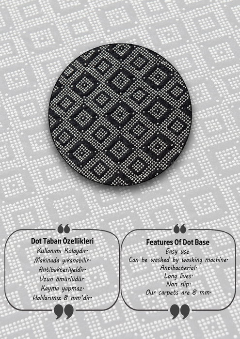 Mijölnir Catinus Cactus Circle Djt 120 Alfombrilla de Baño Redonda 120cm 100% Poliéster Antibacteriana y Antideslizante