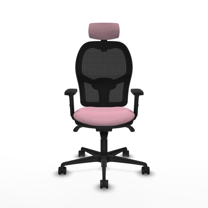 PIQUERAS Y CRESPO Silla de oficina Jorquera Rosa y Negra