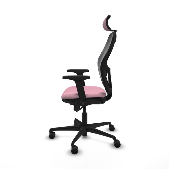 PIQUERAS Y CRESPO Silla de oficina Jorquera Rosa y Negra