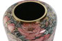 DKD Home Decor Jarrón de Metal con Diseño de Flores Rosa