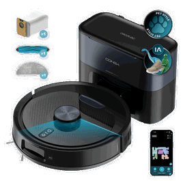 Cecotec Conga Y90 Dark con base de autovaciado y navegación láser