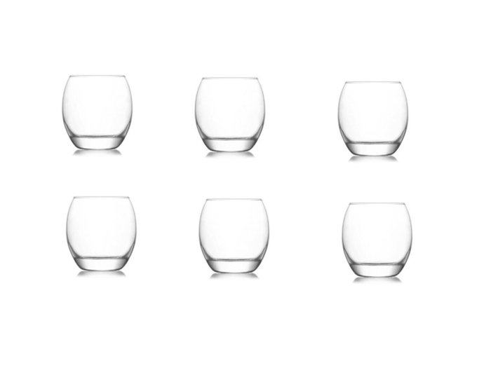 Hermia LV-EMP364F Juego de Copas de Cristal 6 Piezas 405 cc Transparente Elegante para Experiencia Gastronómica
