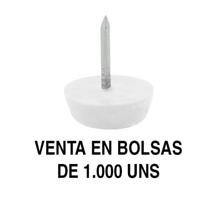 ALK OTTO Deslizante-Quitarruido Ø15 Ø17 Ø20 Blanco Bolsa 1000 Unidades Herrajes ALK OTTO Deslizante-Quitarruido Ø15 Ø17 Ø20 Blanco Bolsa 1000 Unidades Herrajes
