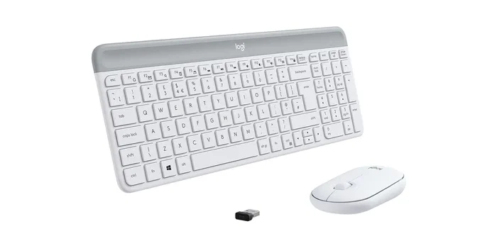 Logitech MK470 Combo Inalámbrico Teclado y Ratón Blanco Disposición Polaca Logitech MK470 Combo Inalámbrico Teclado y Ratón Blanco Disposición Polaca