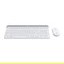 Logitech MK470 Slim - Kit Teclado y Ratón Inalámbrico, Blanco - 920-009205