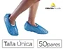 Deltaplus Cubre calzado de polietileno azul talla única, 50 pares
