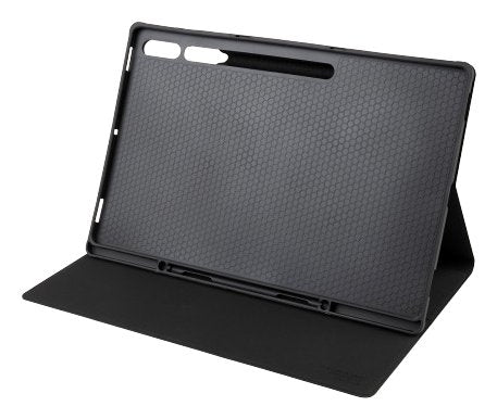 Tucano Gala Folio para Samsung Galaxy Tab S9 Ultra (14.6"), Funda de Nylon Gris con Modo Espera, Portabolígrafo y Resistente a Rayones