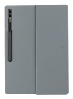 Tucano Gala Folio para Samsung Galaxy Tab S9 Ultra (14.6"), Funda de Nylon Gris con Modo Espera, Portabolígrafo y Resistente a Rayones