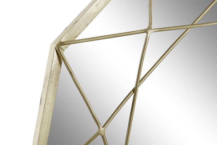 DKD Home Decor Espejo de Hierro Mate Dorado 50x5x52 cm
