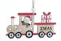DKD Home Decor Colgante Navidad Tren Tradicional Natural Rojo MDF Cuerda 12 x 5.5 x 0.5 cm (24 Unidades)