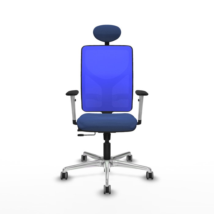 PIQUERAS Y CRESPO Silla de oficina Motilla con mecanismo Sincro/Traslack Azul