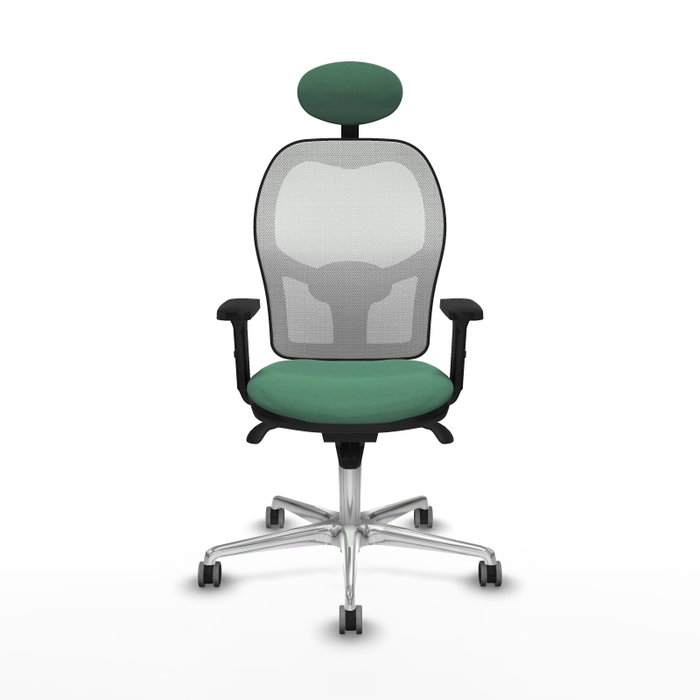 PIQUERAS Y CRESPO Silla de oficina Jorquera con mecanismo sincro, verde esmeralda y blanco PIQUERAS Y CRESPO Silla de oficina Jorquera con mecanismo sincro, verde esmeralda y blanco