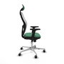 PIQUERAS Y CRESPO Silla de oficina Jorquera con mecanismo sincro, verde esmeralda y blanco