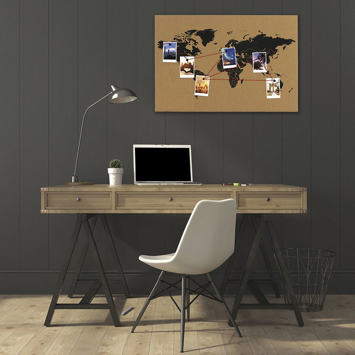 Dites-le avec des Mots Mural Mapamundi Corcho 40X60Cm para Decorar Habitaciones u Oficinas