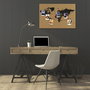 Dites-le avec des Mots Mural Mapamundi Corcho 40X60Cm para Decorar Habitaciones u Oficinas