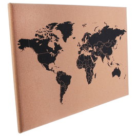 Dites-le avec des Mots Mural Mapamundi Corcho 40X60Cm para Decorar Habitaciones u Oficinas