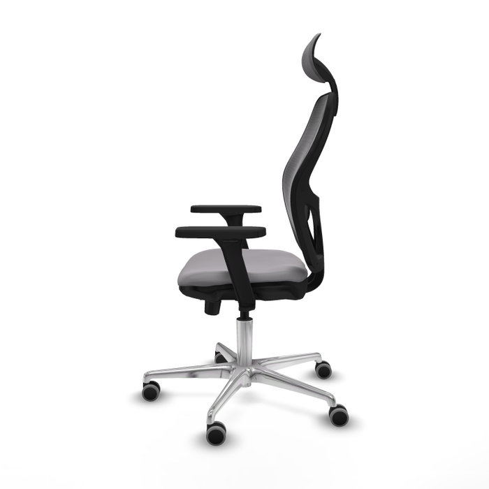 PIQUERAS Y CRESPO Silla de oficina Jorquera con mecanismo Sincro/Traslack, Gris y Negro