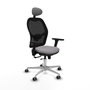 PIQUERAS Y CRESPO Silla de oficina Jorquera con mecanismo Sincro/Traslack, Gris y Negro