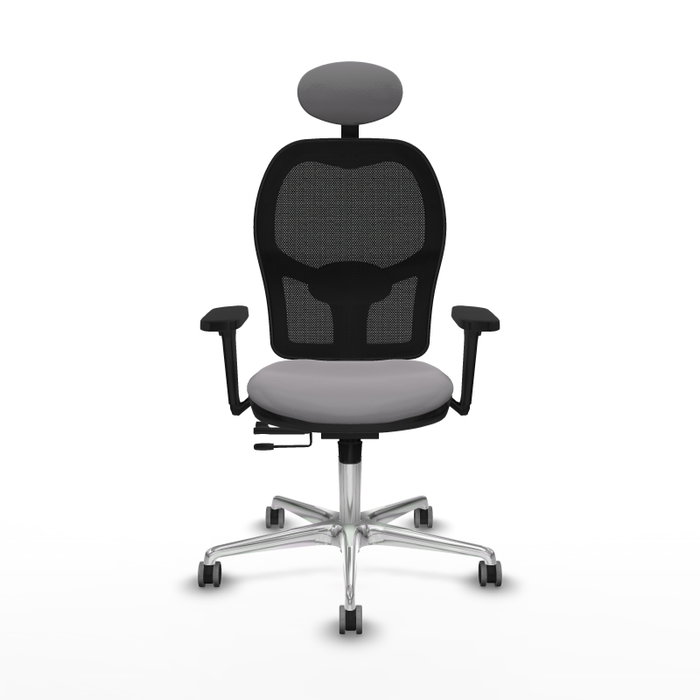 PIQUERAS Y CRESPO Silla de oficina Jorquera con mecanismo Sincro/Traslack, Gris y Negro