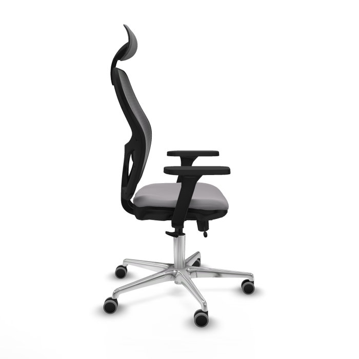 PIQUERAS Y CRESPO Silla de oficina Jorquera con mecanismo Sincro/Traslack, Gris y Negro