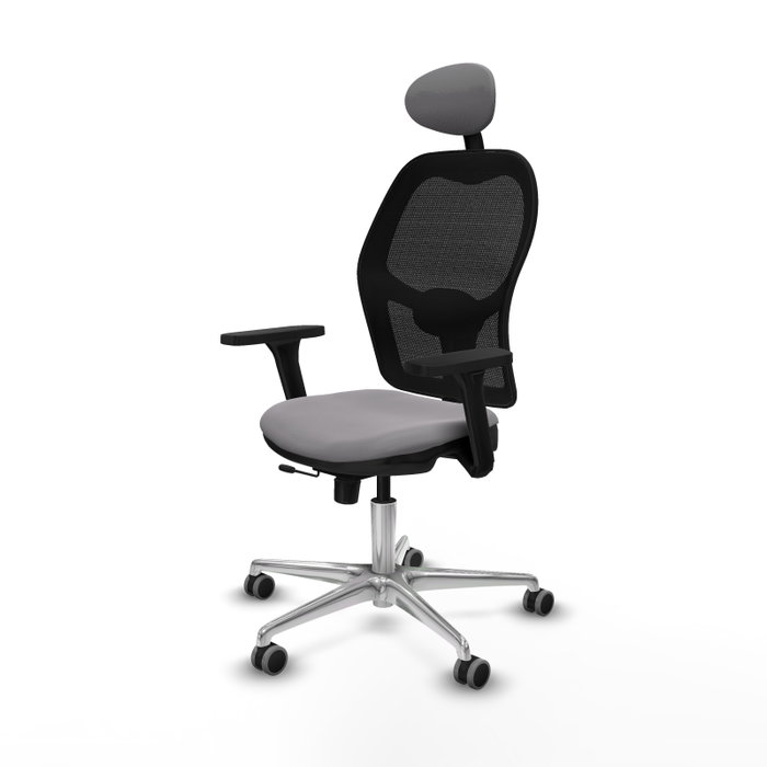 PIQUERAS Y CRESPO Silla de oficina Jorquera con mecanismo Sincro/Traslack, Gris y Negro