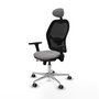 PIQUERAS Y CRESPO Silla de oficina Jorquera con mecanismo Sincro/Traslack, Gris y Negro