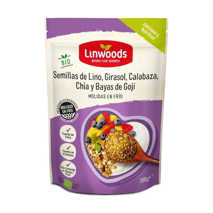 Linwoods Mezcla de Semillas Molidas con Lino, Girasol, Calabaza, Chía y Goji 200g Linwoods Mezcla de Semillas Molidas con Lino, Girasol, Calabaza, Chía y Goji 200g