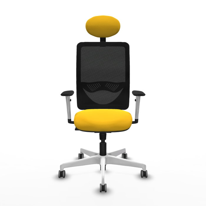 PIQUERAS Y CRESPO Silla de oficina Zulema con mecanismo Sincro, Amarillo y Negro