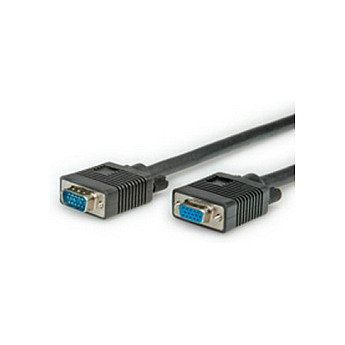 ROLINE Cable VGA de extensión de 2 m, Macho a Hembra, Negro ROLINE Cable VGA de extensión de 2 m, Macho a Hembra, Negro