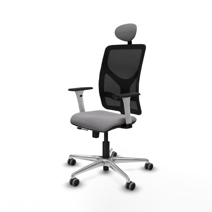 PIQUERAS Y CRESPO Silla de oficina Motilla Gris y Negro con mecanismo Sincro/Traslack