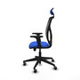 PIQUERAS Y CRESPO Silla de oficina Motilla con mecanismo Sincro/Traslack, Azul y Negro
