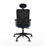 PIQUERAS Y CRESPO Silla de oficina Motilla con mecanismo Sincro/Traslack, Azul y Negro