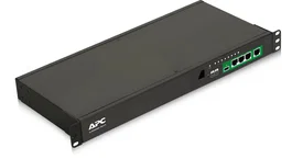 APC EPDU1016S PDU de Rack 1U Conmutada y Regulada Monofásica 16A con 8 Salidas AC C13 y Pantalla LCD, Color Negro