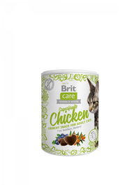 Brit Snacks Superfruits Gato Adulto Pollo 6x100g Crujientes Espino Amarillo Arándanos